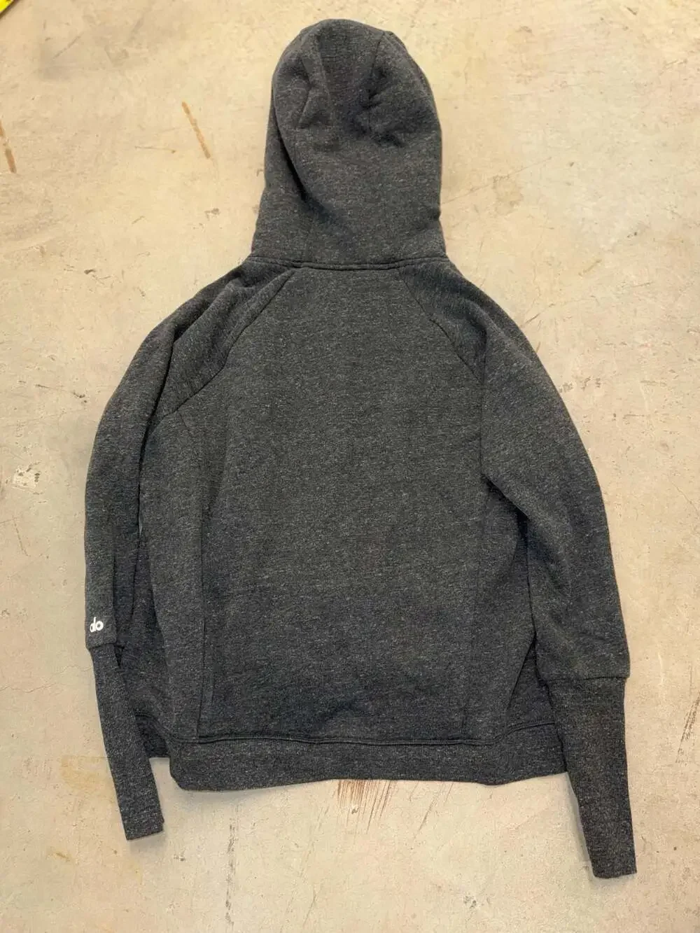Alo Yoga Frost Long Sleeve Faux Shearling Lined Hoodie Sweatshirt